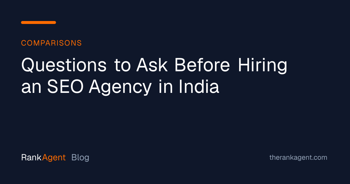 Questions to Ask Before Hiring an SEO Agency in India