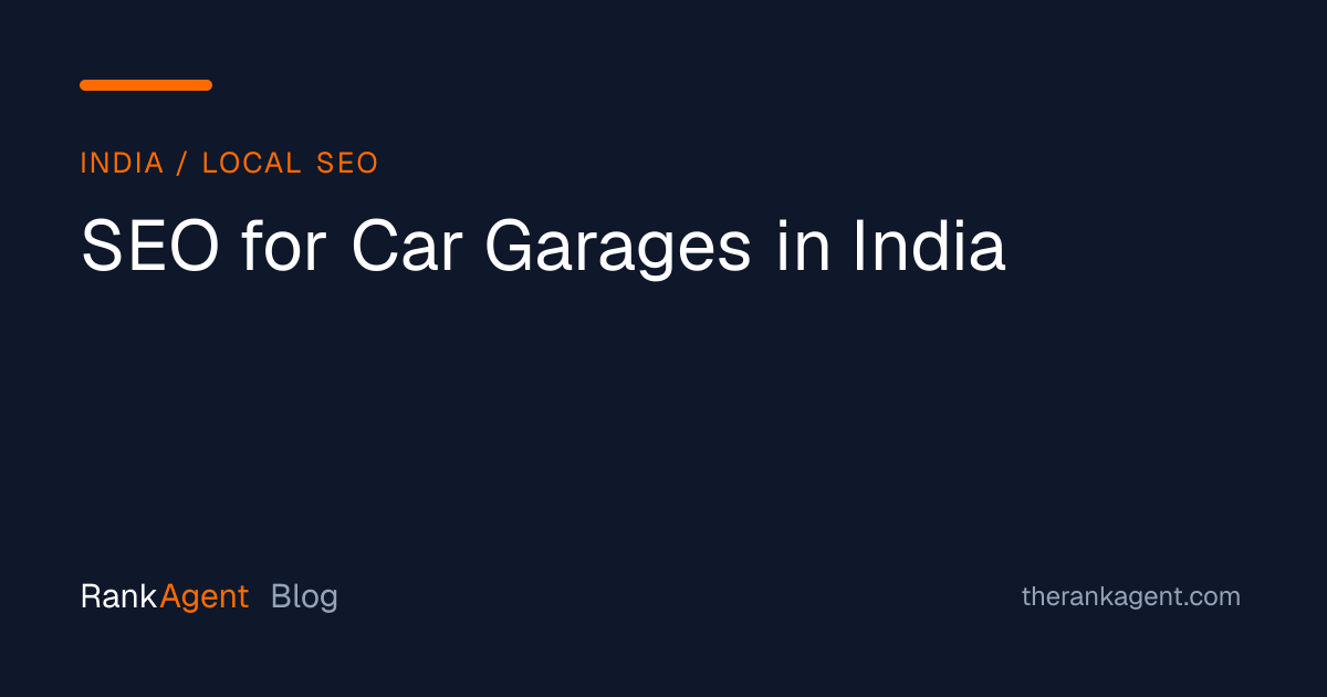 SEO for Car Garages in India