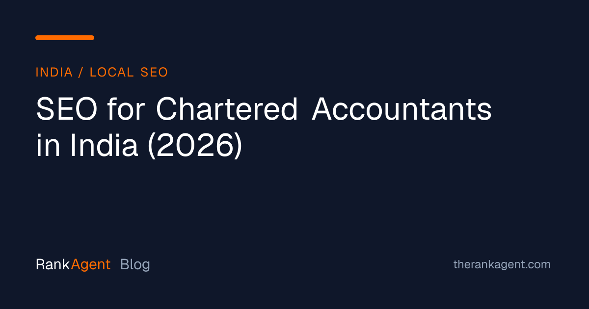 SEO for Chartered Accountants in India (2026)