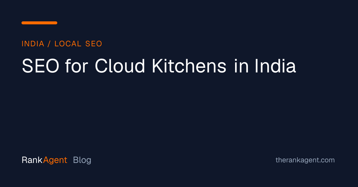 SEO for Cloud Kitchens in India