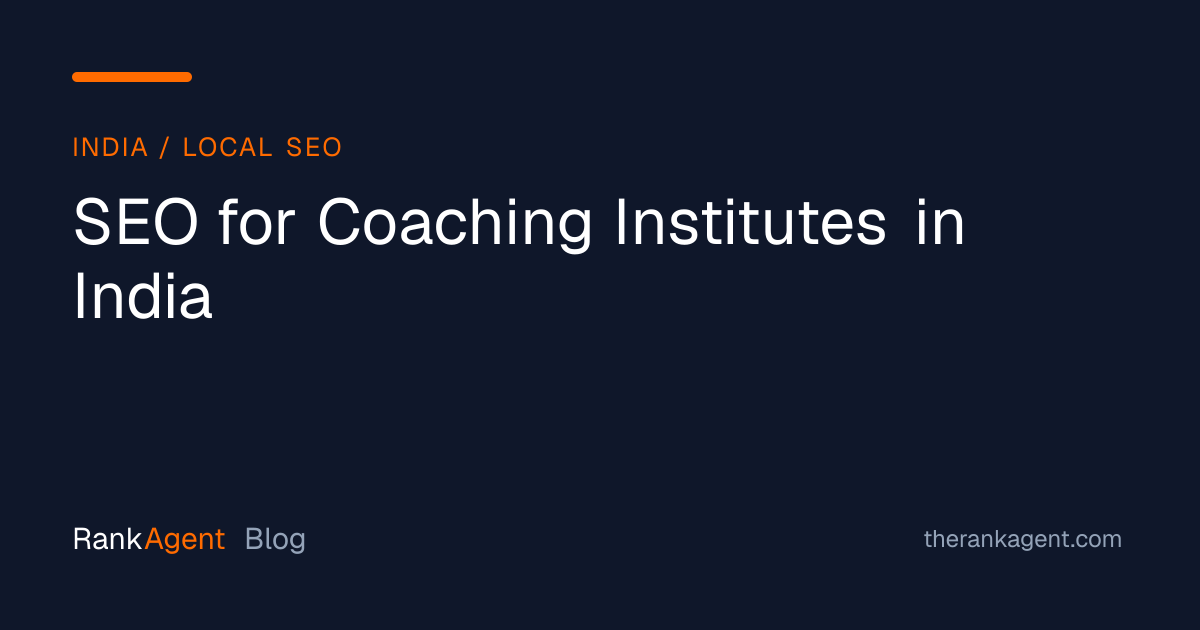 SEO for Coaching Institutes in India