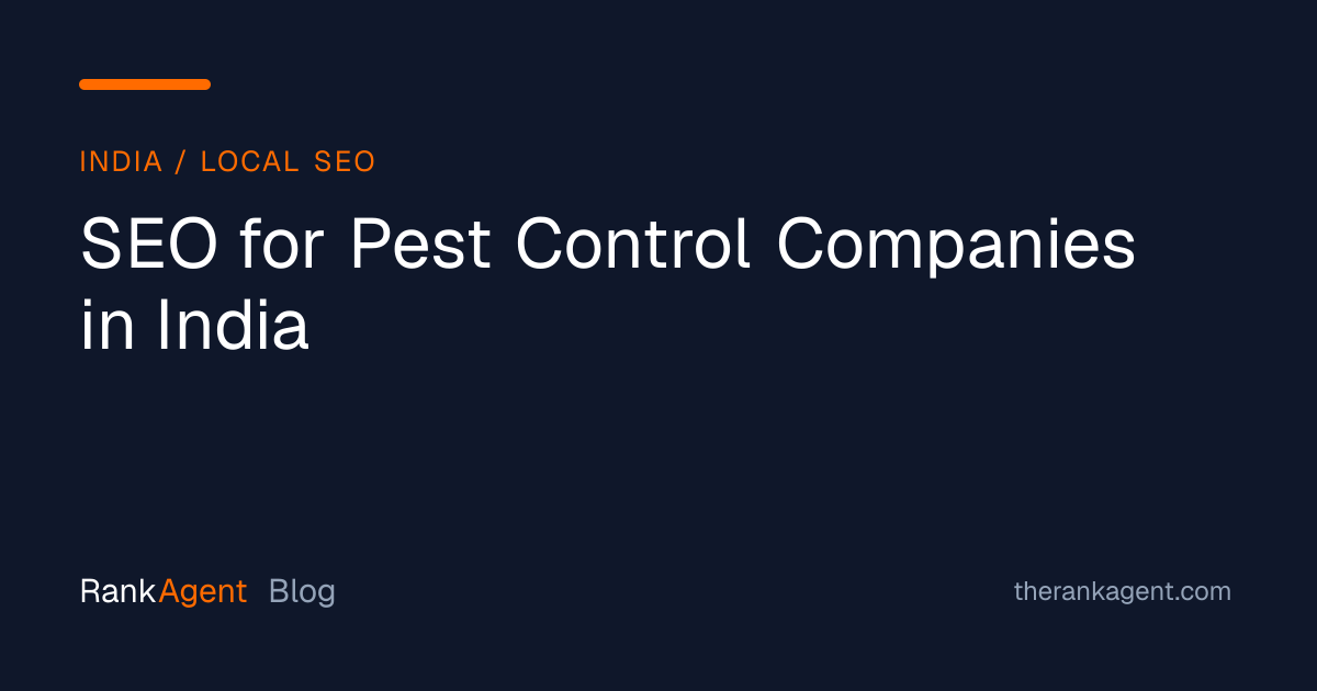 SEO for Pest Control Companies in India