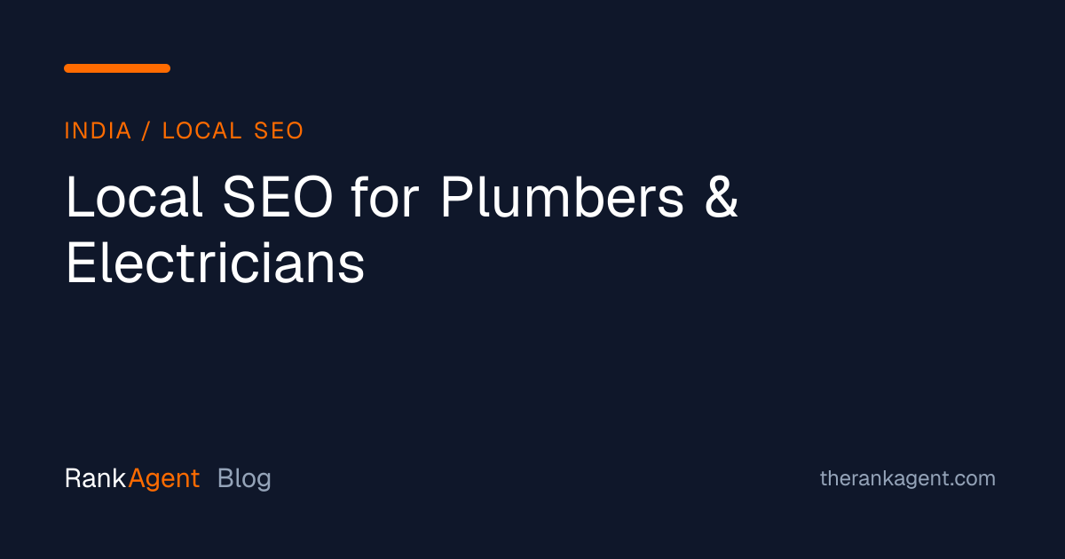 Local SEO for Plumbers & Electricians