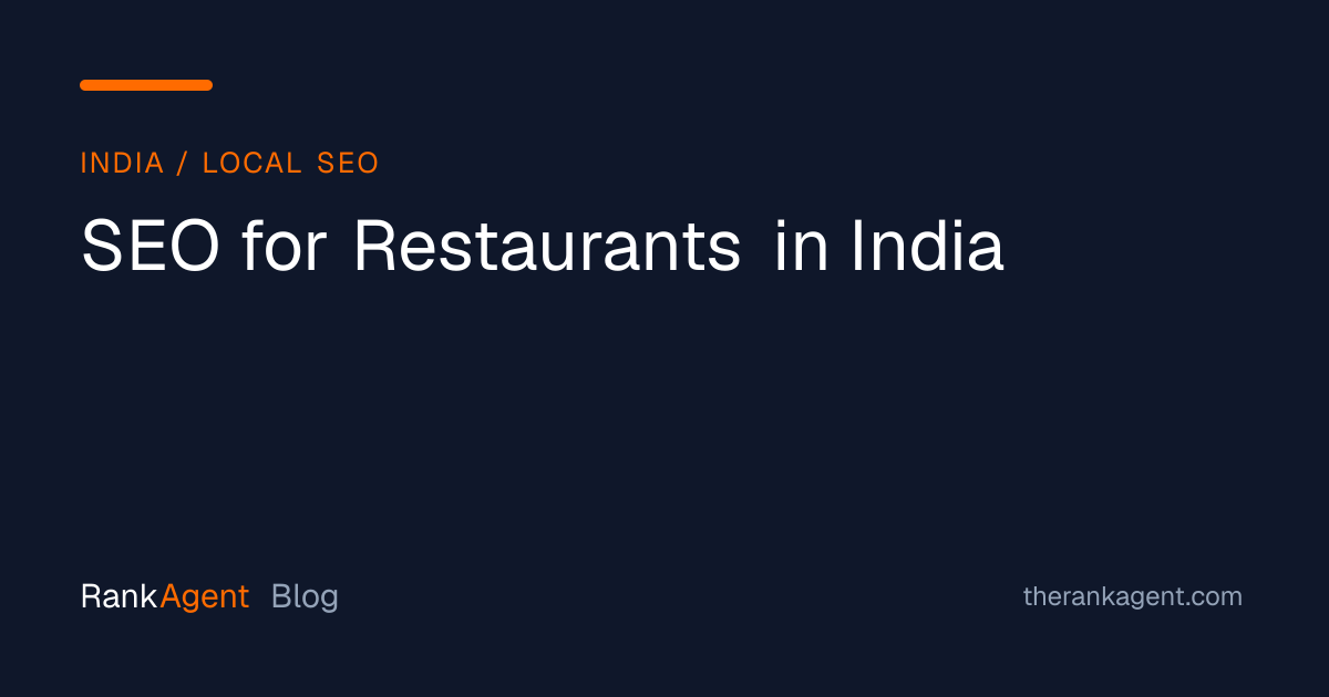 SEO for Restaurants in India