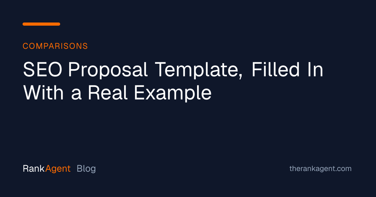 SEO Proposal Template, Filled In With a Real Example